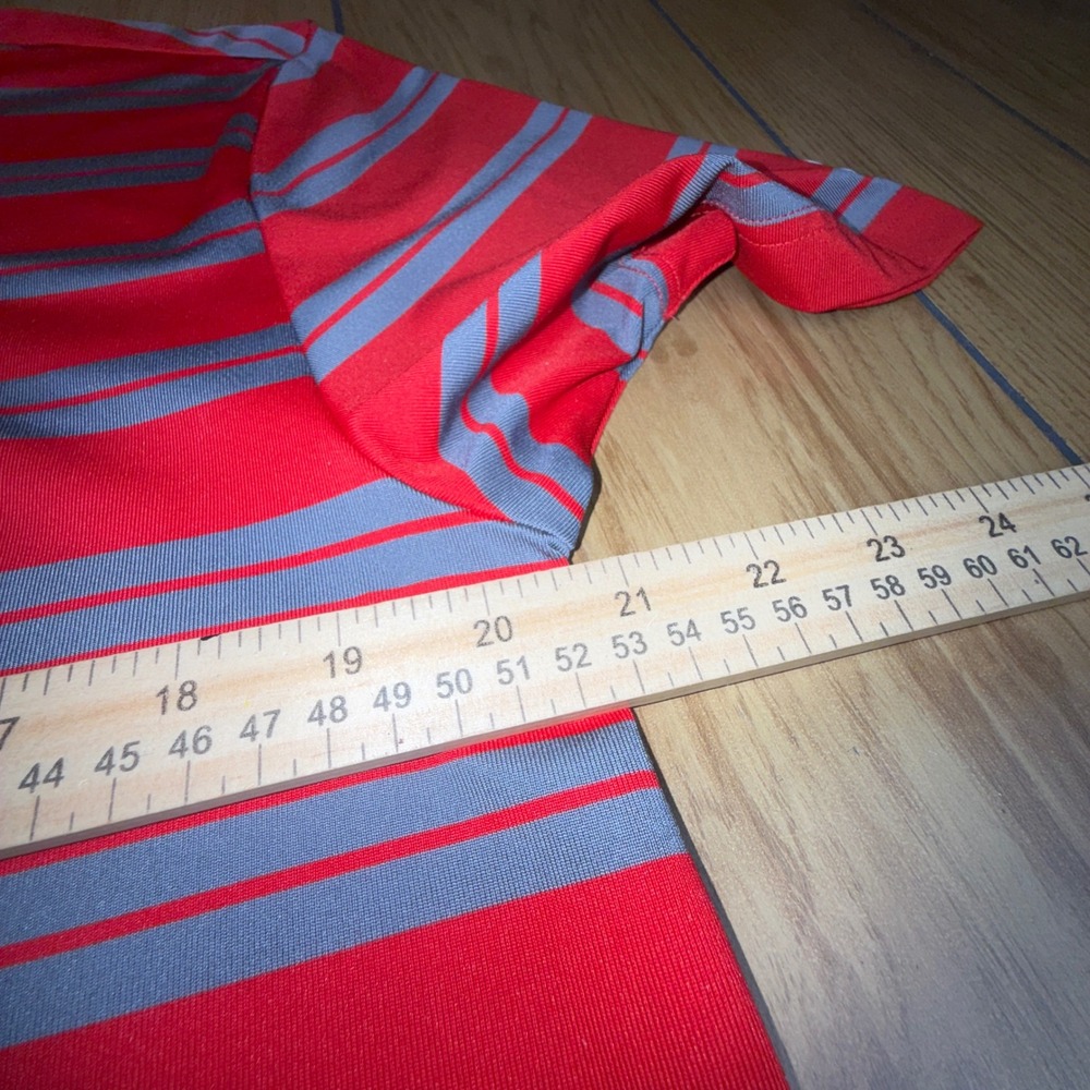 Under Armour U.S. Open Oakmont 2016 Golf Polo Shirt Mens Medium Red Striped - Picture 5 of 15